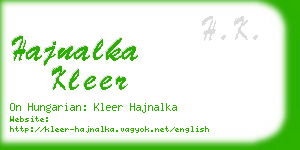 hajnalka kleer business card